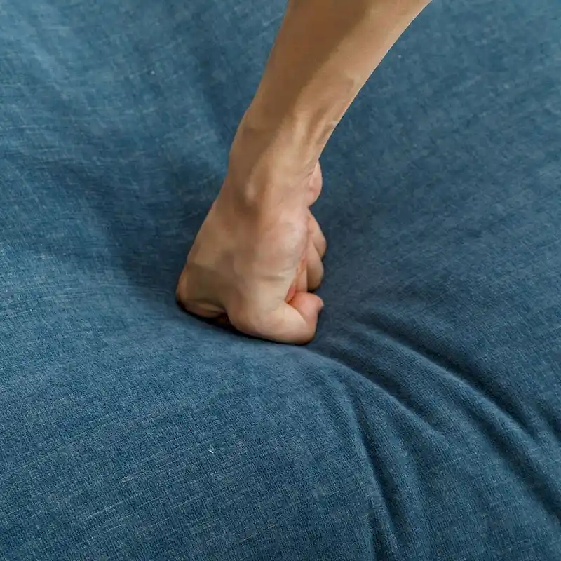 112 Modern L-Shape Chenille Upholstered Sofa with 5 Pillows