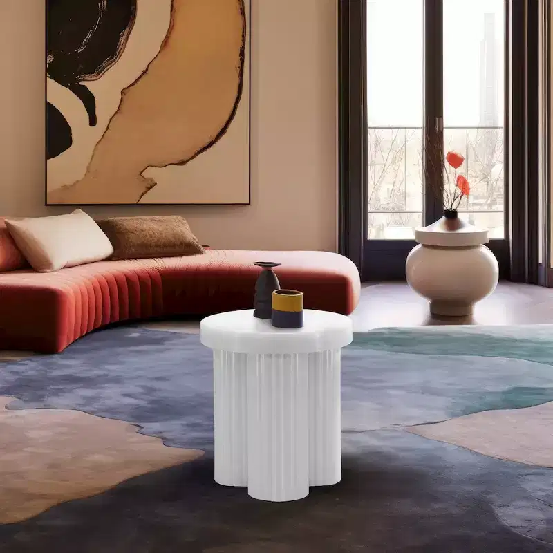 Meridian Furniture Rhodes White End Table