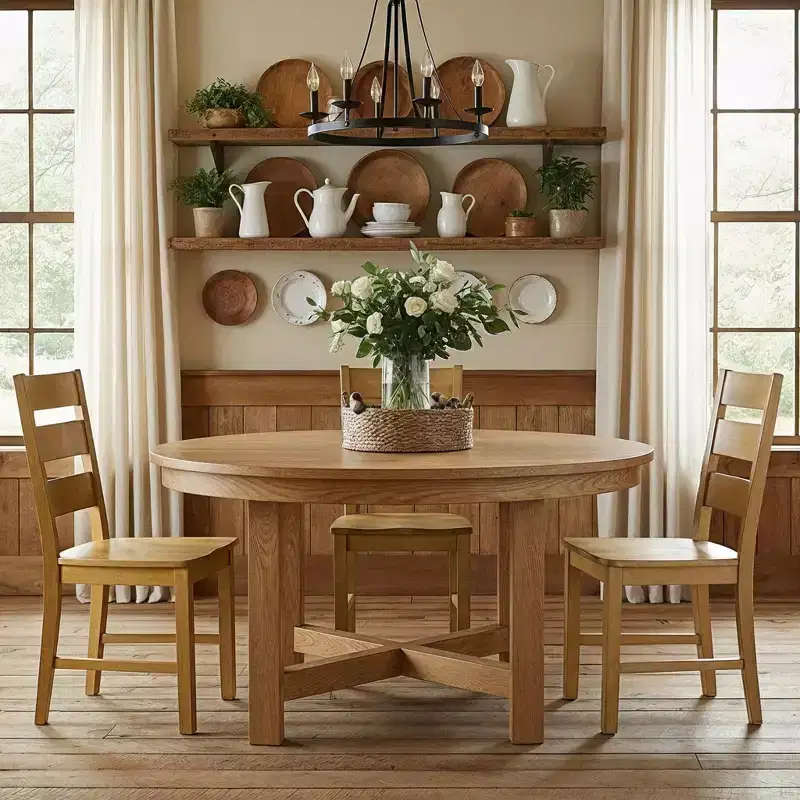 Galano Set of 2 Solid Wood Ladder-Back Dining Chairs 18.5 W  22.1 D  38 H