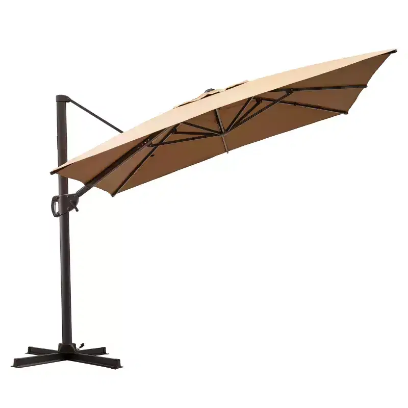 Crestlive Products 9x11FT Cantilever Patio Offset Umbrella 1-Tier Top No Base