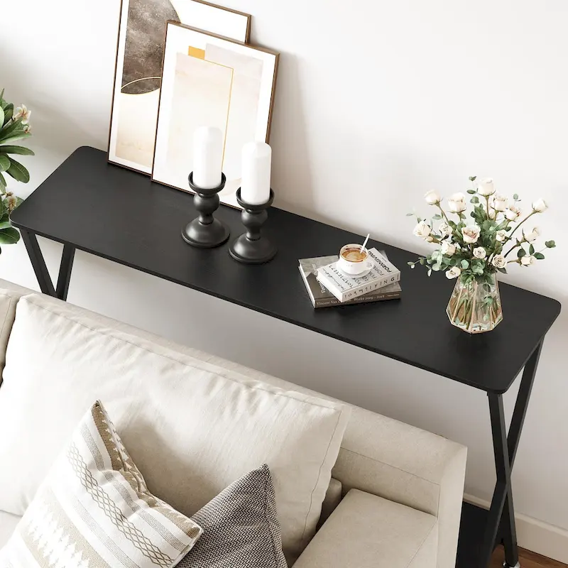 Console Table with 2 Shelves