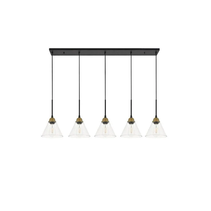 Histoire 5 light chrome Pendant