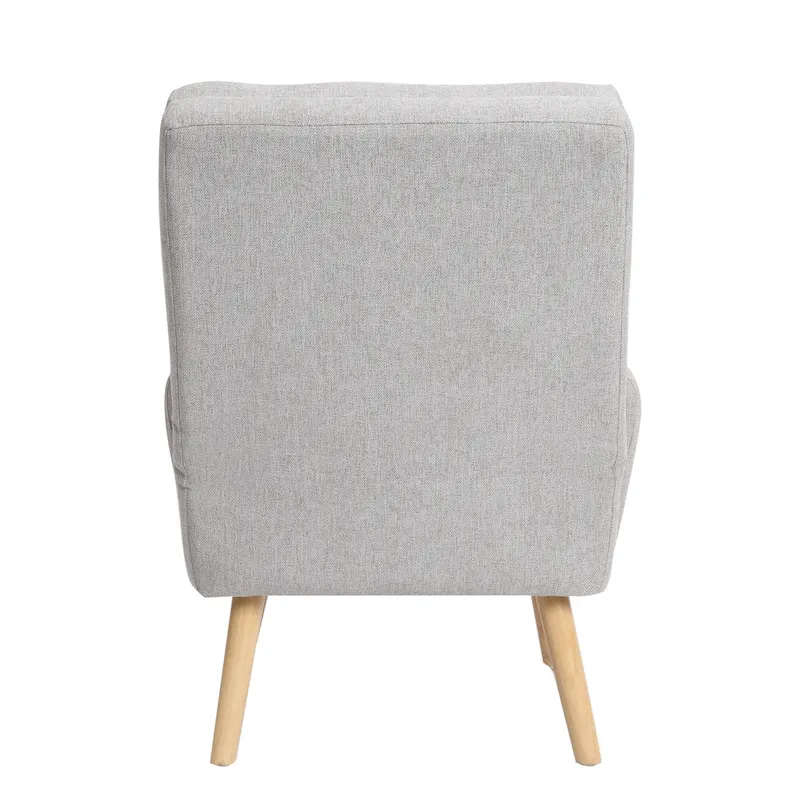 Fabric Armchair Accent Chair with Ottoman Set