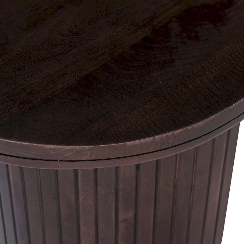 Geneva 51 in. Brown Wood Oval Coffee Table