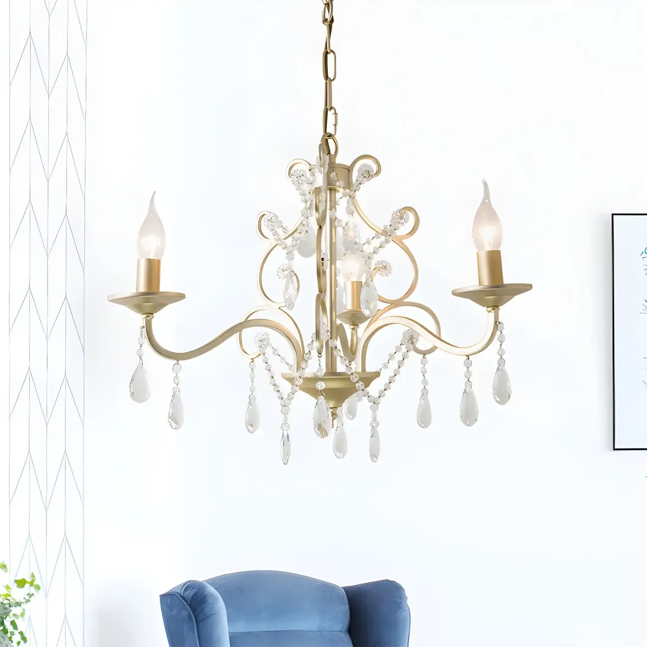 Exiquisite Champagne Crystal Candlebra Chandelier