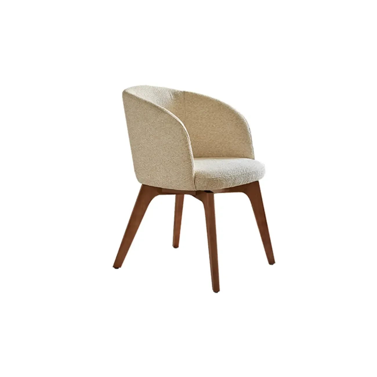 Modern Swivel Barrel Dining Chair with Arms