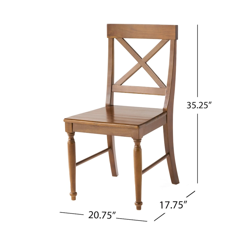 Rovie Acacia Wood Dining Chair (Set of 2) by Christopher Knight Home