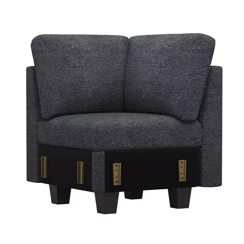 Belffin Chenille Corner Seat for Modular Couch. Sectional Sofa Module