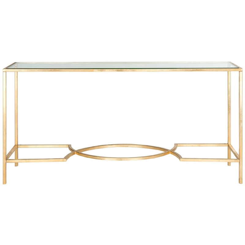 SAFAVIEH Colette Gold Console - 63 x 16 x 32 - 63Wx16Dx32H