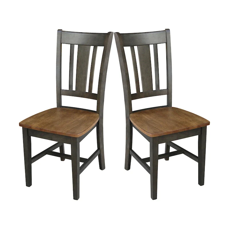 International Concepts Solid Wood San Remo Splatback Chairs, Set of 2