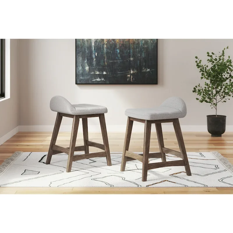 Upholstered Counter Height Bar Stool - 19W x 20D x 29H