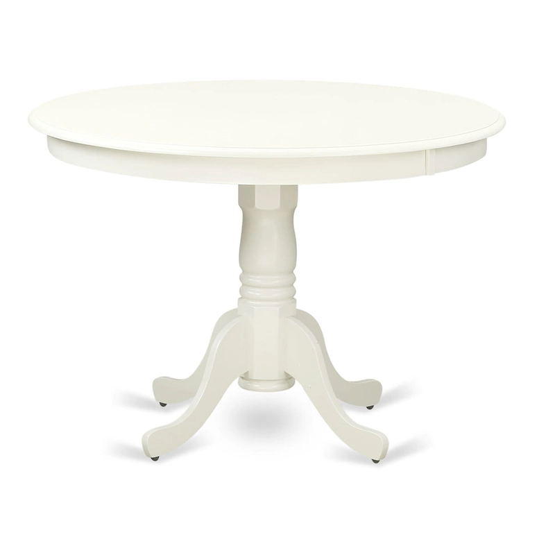 East West Furniture Hartland Kitchen Table - a Round Dining Table Top with Pedestal Base(Finish Options)