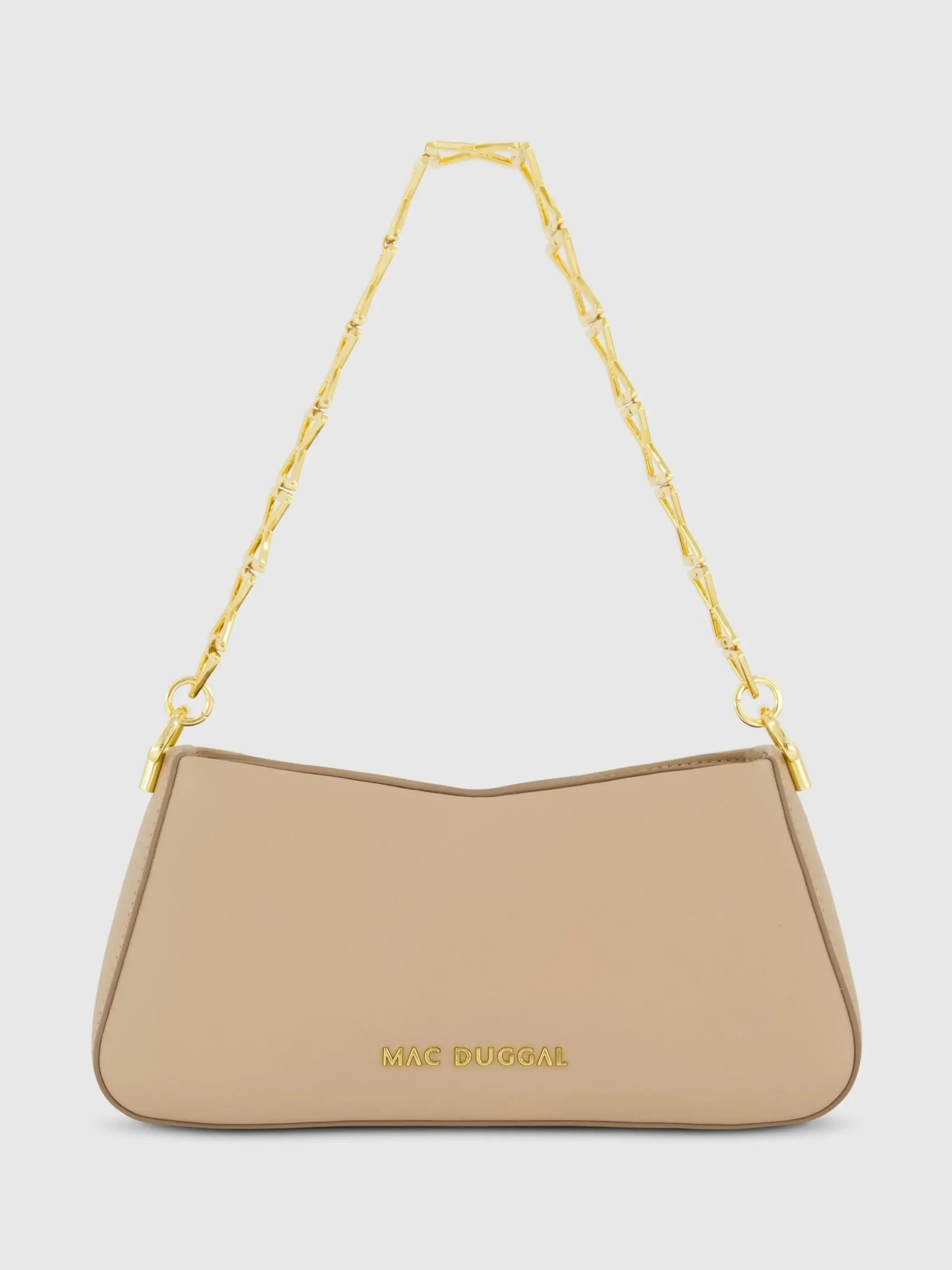 Small Gold Strap Nappa Leather Shoulder Bag