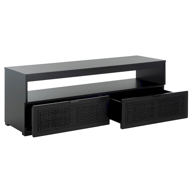SAFAVIEH Kaitlyn 2-Drawer 1-Shelf Entertainment Media Stand (Fits Up To 55 Flatscreen TV) - 48Wx16Dx17H