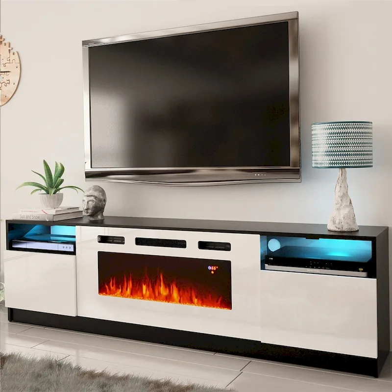 Strick & Bolton Amsden Electric Fireplace TV Stand