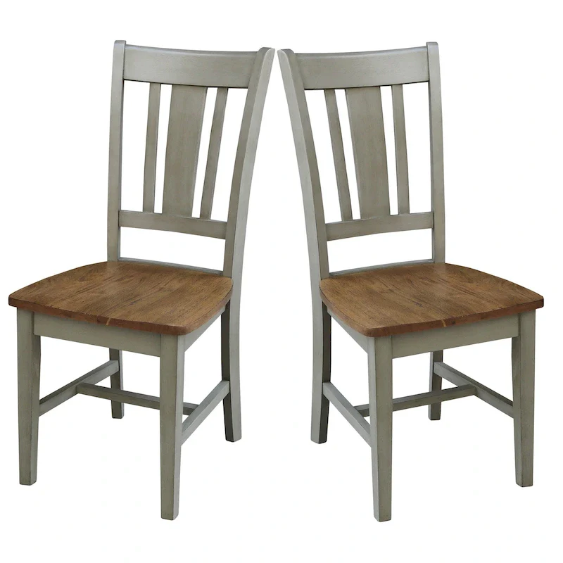 International Concepts Solid Wood San Remo Splatback Chairs, Set of 2