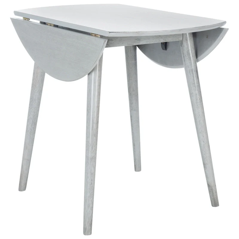 Folding Round Dining Table - Space-Saving Design (Black/Light Oak/Light Grey/Walnut)