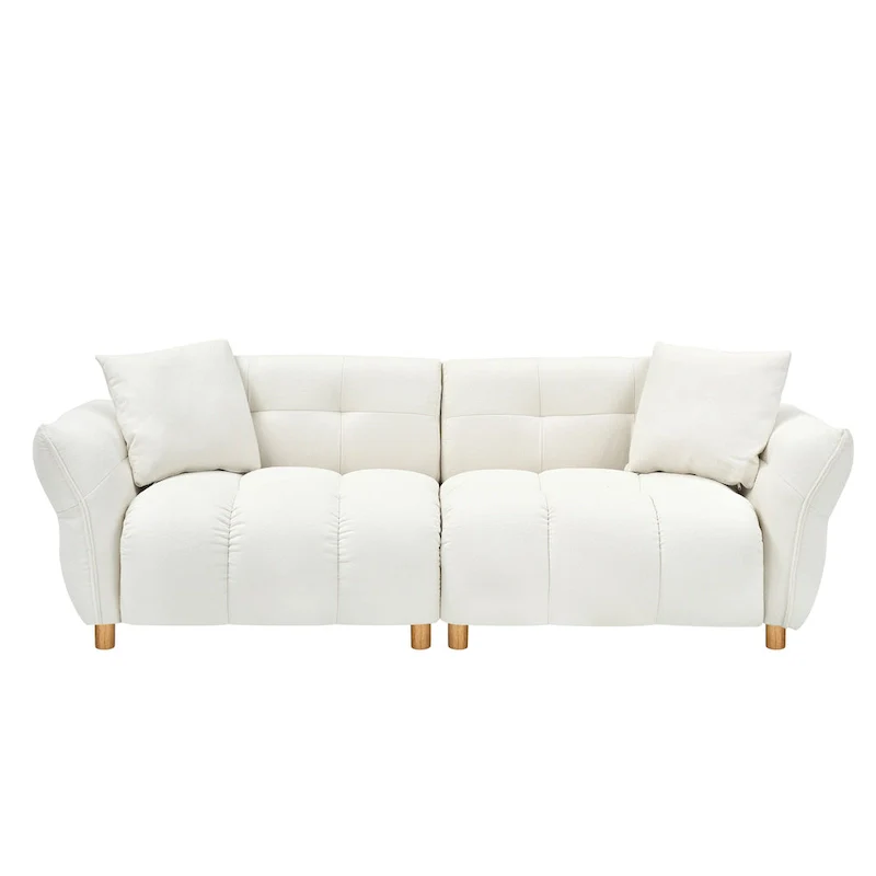 Teddy Upholstered 3-seater Sofa with Matching Pillows