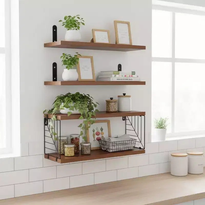The Lakeside Collection Floating Wall Shelves Set of 3 -