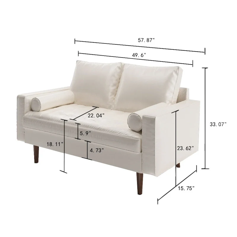 US Pride Mid-century Modern Loveseat