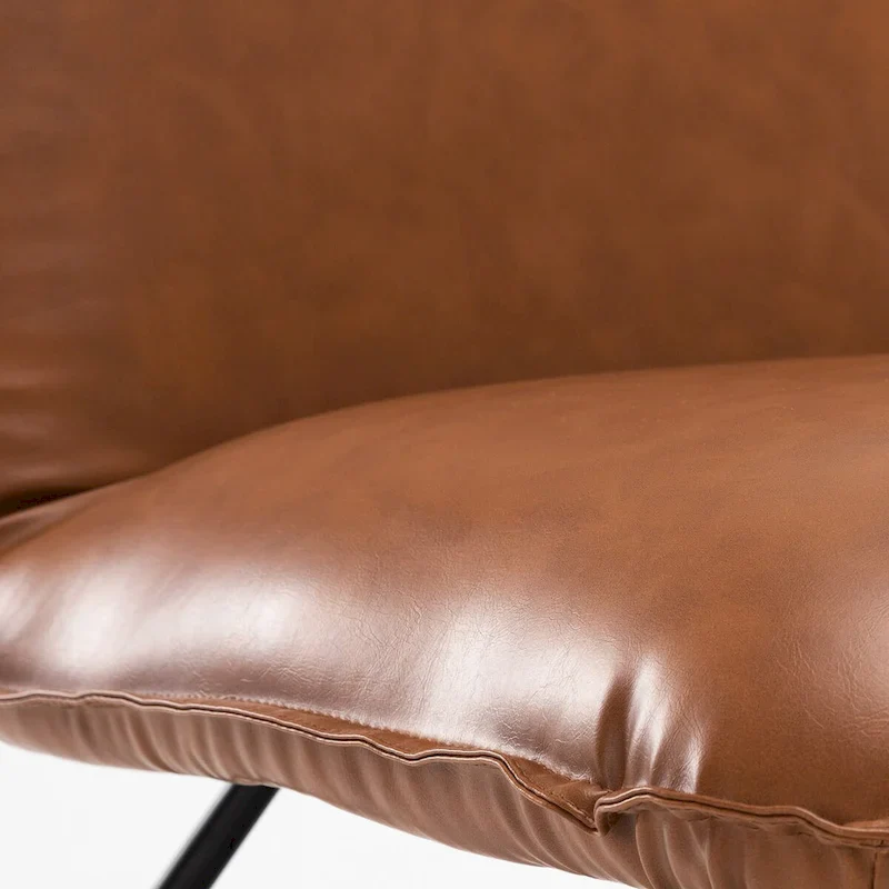 Mid Century Faux Leather Accent Chair With Adjustable Backrest Set of 2 - 31.5 H X 22.2 W X 23.6 D