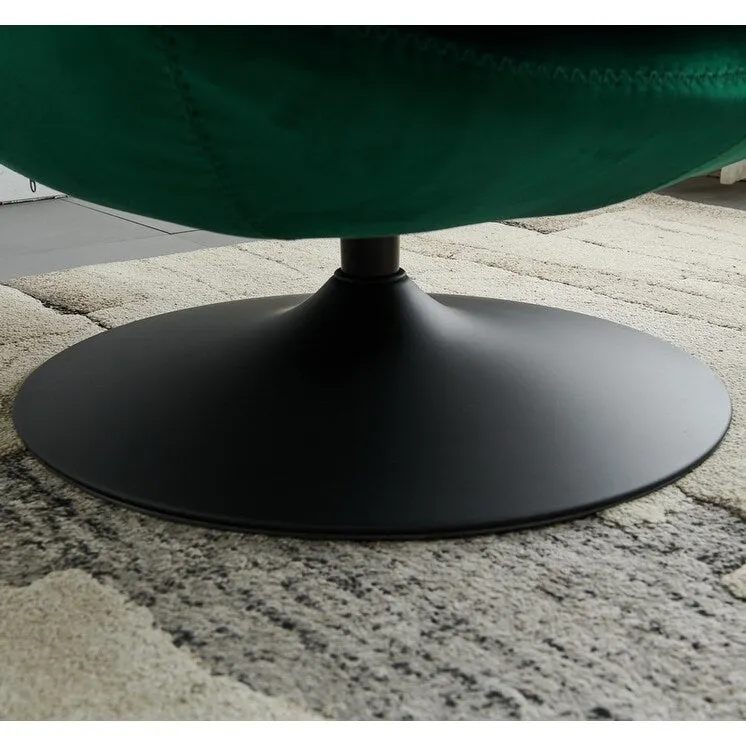 Swivel Leisure chair lounge chair velvet with ottoman