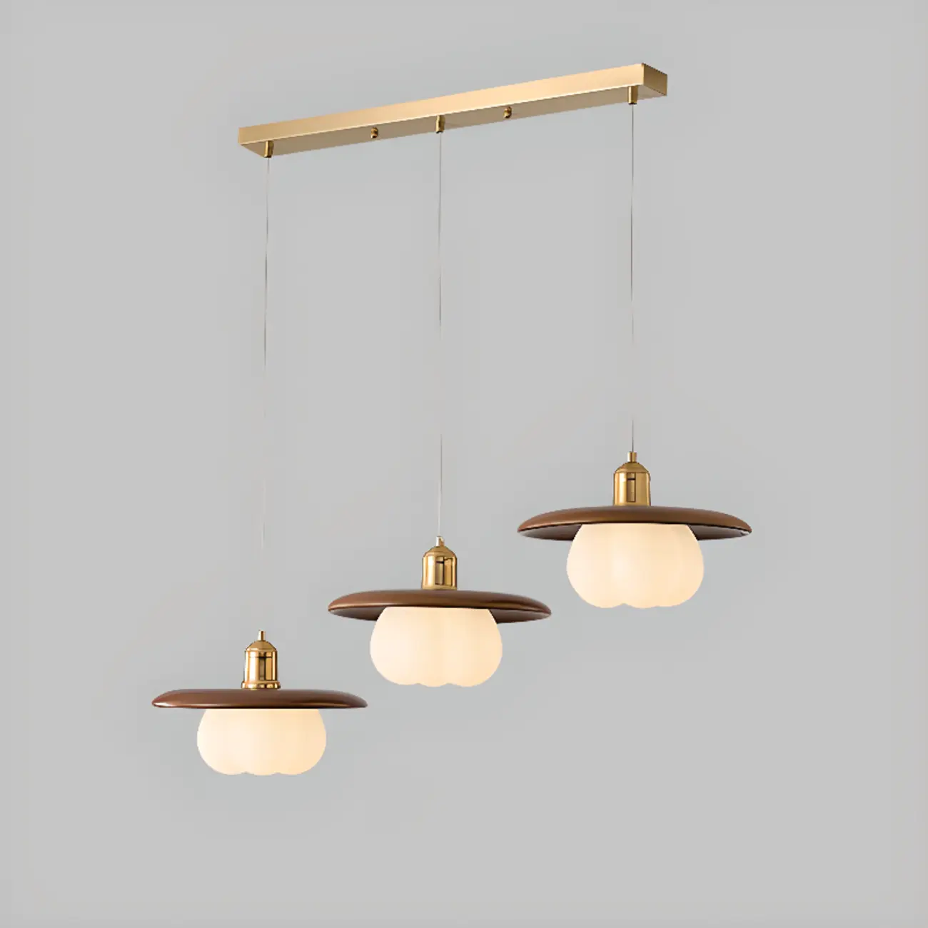 Geometric Dimmable 3-Light Acrylic LED Pendant Light Fixture