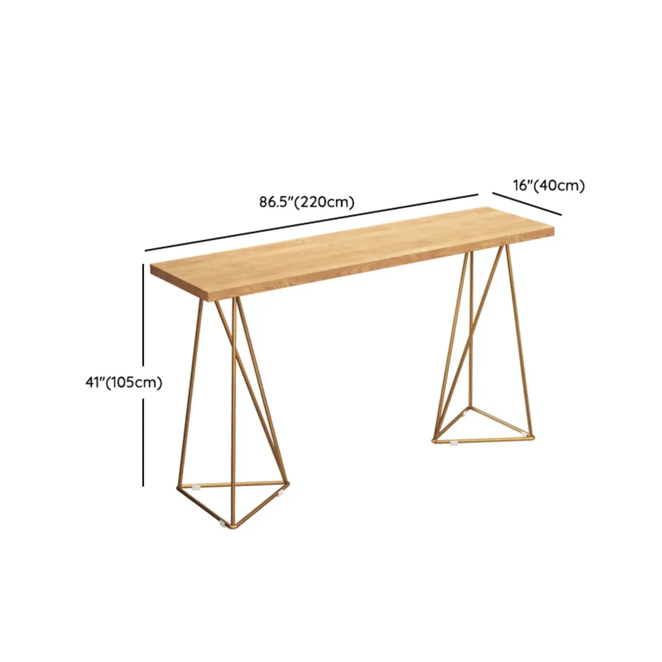 Glam Natural Wooden Golden Pedestal Modern Bar Tables