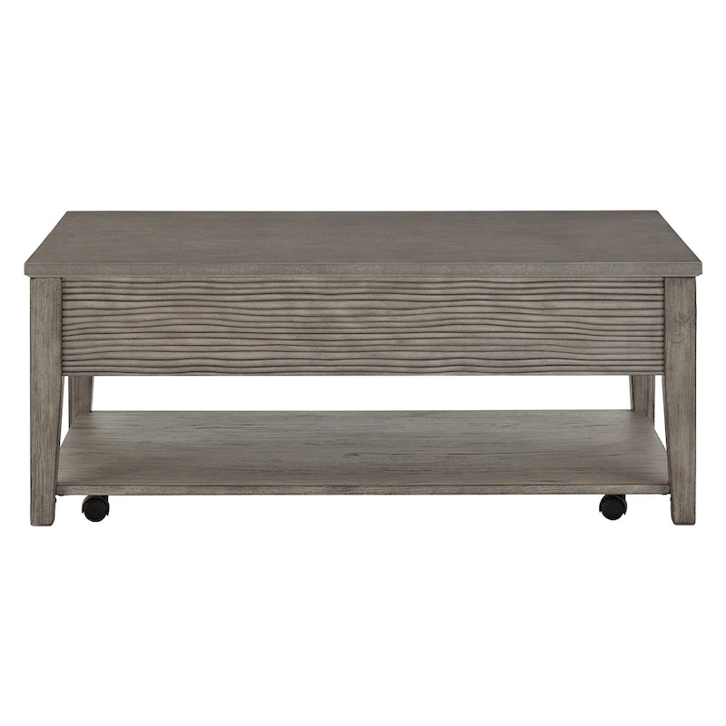 Coober Antique Grey Finish Grey Fiber Cement Table with Shelf by iNSPIRE Q Modern