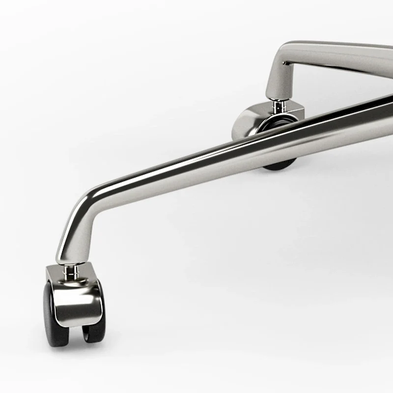 Low Back Genuine Leather Ergonomic Computer Ribbed Office Chair