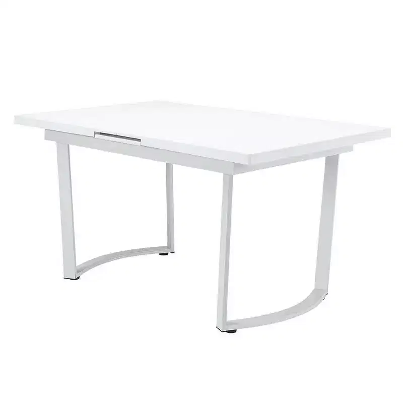 Palton 60-72" Dining Tables High Gloss White - Acme Furniture: Sleek Extendable Rectangle for 6