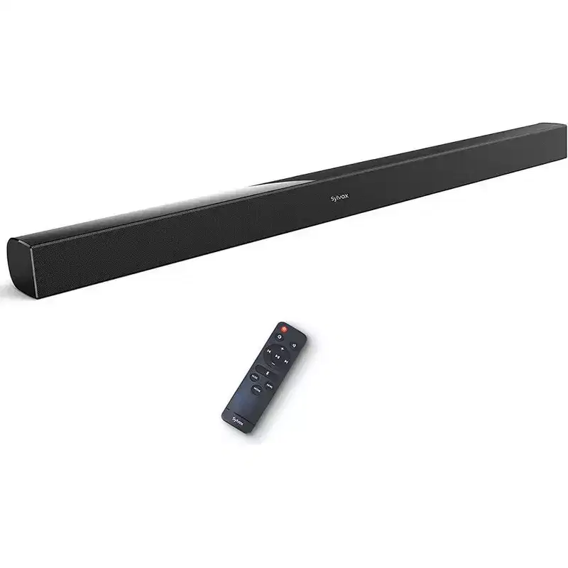 SYLVOX Soundbar for Outdoor TV, 2.0 Channel Home Theater Sound Bar for Compatible with 8K, 4K, HD TV, 120 Watt, Bluetooth 5.0, 4 EQ settings