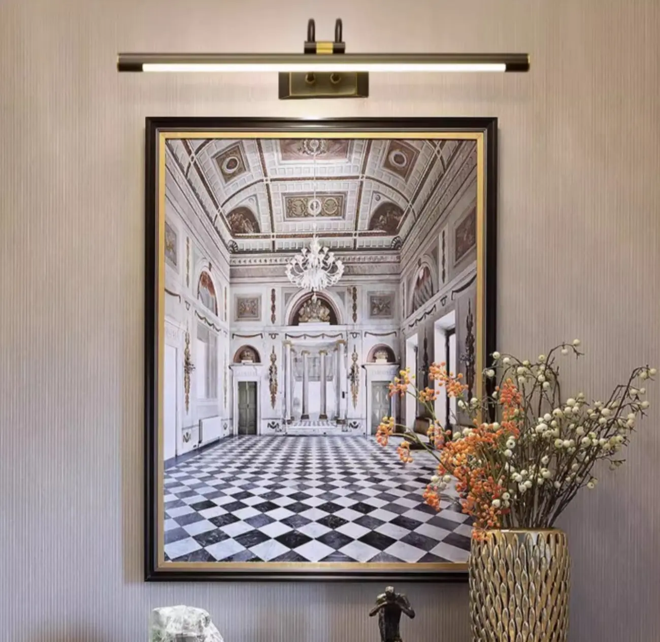 Classic Metal Tube Vanity Light with Integrated LED for Bathroom