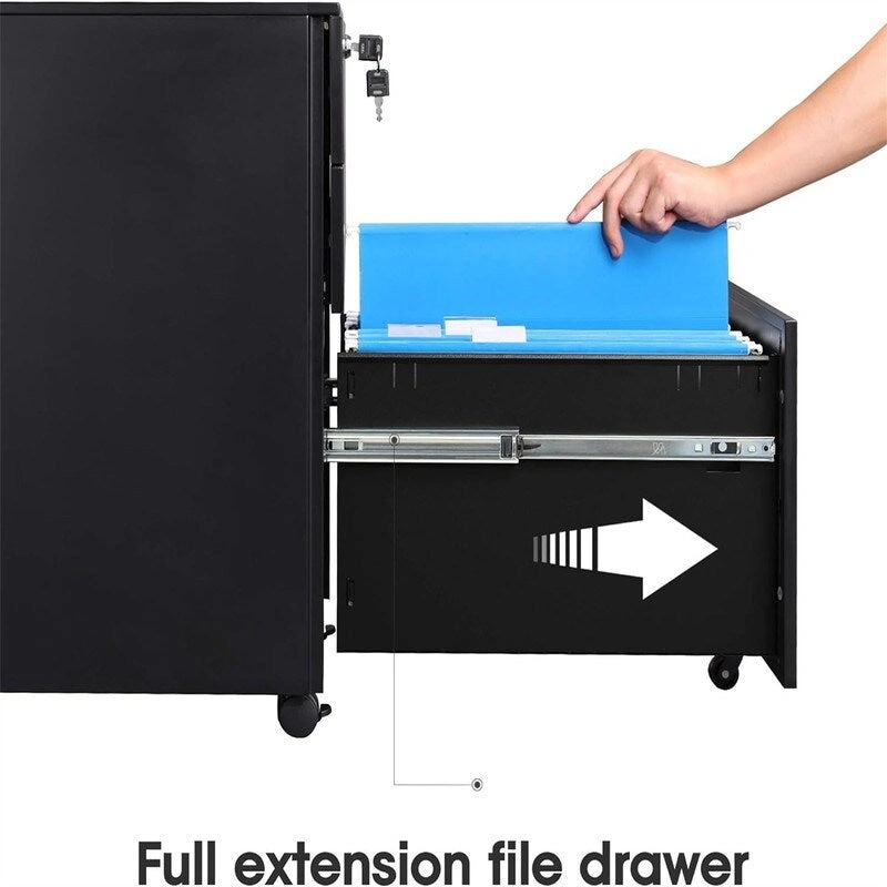 3 Drawer Rolling Pedestal Under Desk