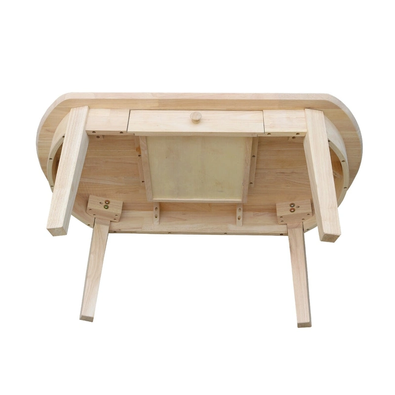 Philips Oval Unfinished Solid Parawood Coffee Table