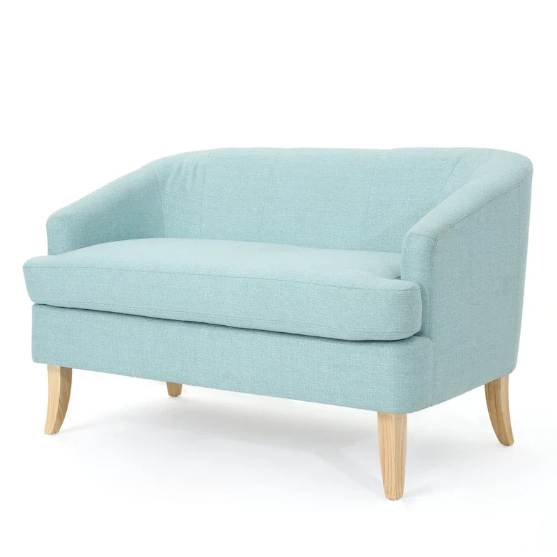 Sheena Mid-century Modern Petite Fabric Loveseat by Christopher Knight Home