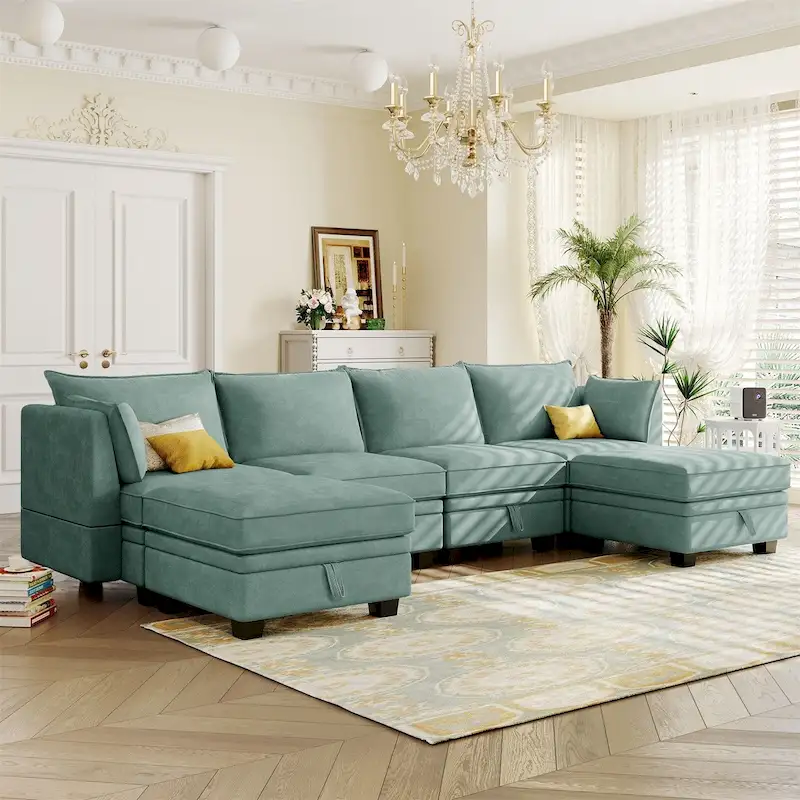 Merax Modern Large U-Shape Modular Sectional Sofa