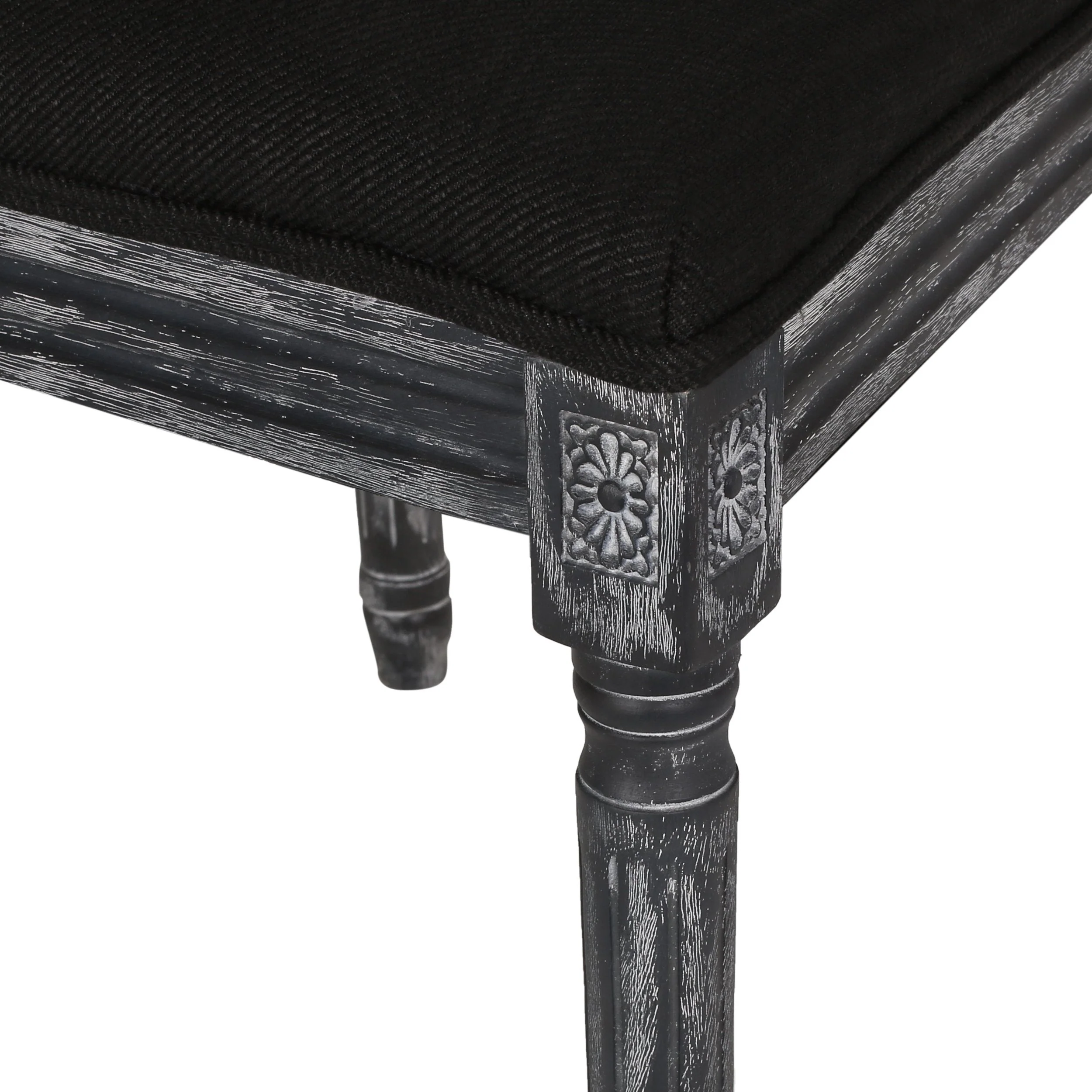 French Country Wood and Cane Upholstered Dining Chair (Set of 6) - NH794513