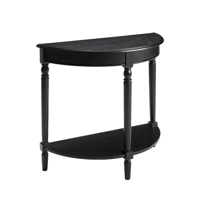 Convenience Concepts French Country Half-Round Entryway Table with Shelf