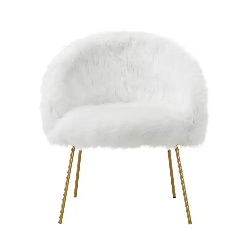 Inspired Home Ana Lux Fur Accent Chair