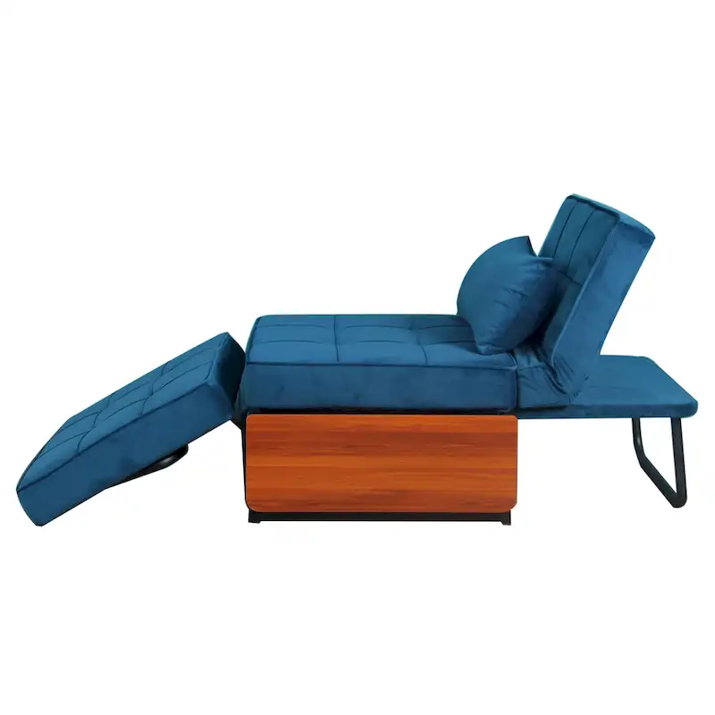 Furniture of America Hattie Assembled Convertible Cocktail Ottoman-Futon