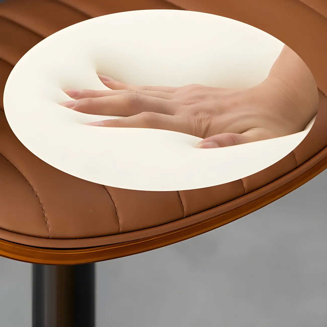 Modern Faux Leather Adjustable Swivel Bar Stools