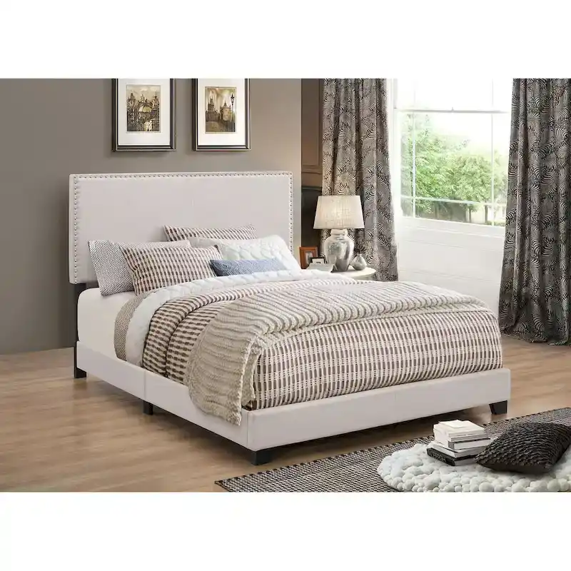 Boyd Transitional Fabric Upholstered Panel Bed