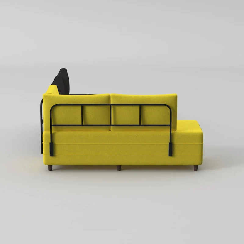 Sagopa Modern Metal Frame with Foam Seat Sectional Sofa