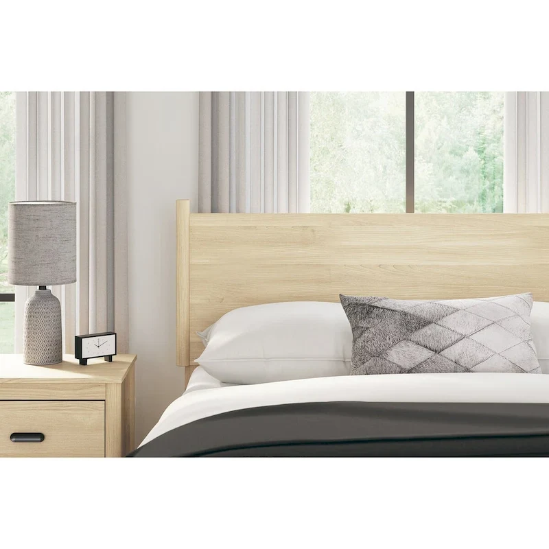 Signature Design by Ashley Cabinella Tan Panel Headboard with Dresser and Nightstand