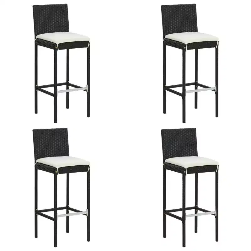 vidaXL Garden Bar Set Poly rattan Medium Removable Covers