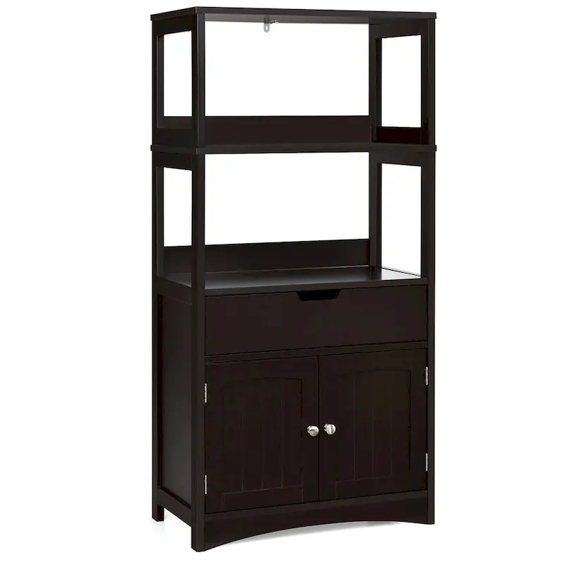 Bathroom Storage Cabinet w/Drawer Shelf Cupboard Floor Cabinet - See Details