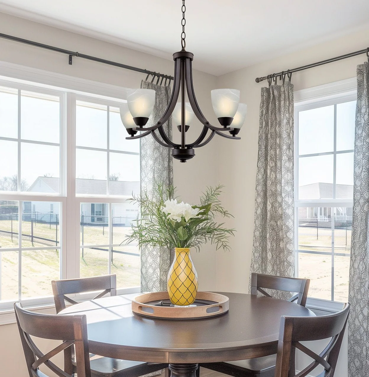 Weston 24 Contemporary 5-Light Large Chandelier