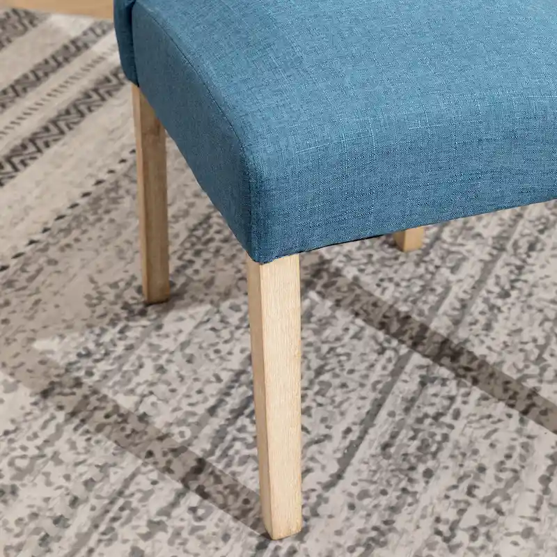 Roundhill Furniture Banff 5-Piece Round Dining Set, Cross-Buck Round Table with 4 Tufted Chairs