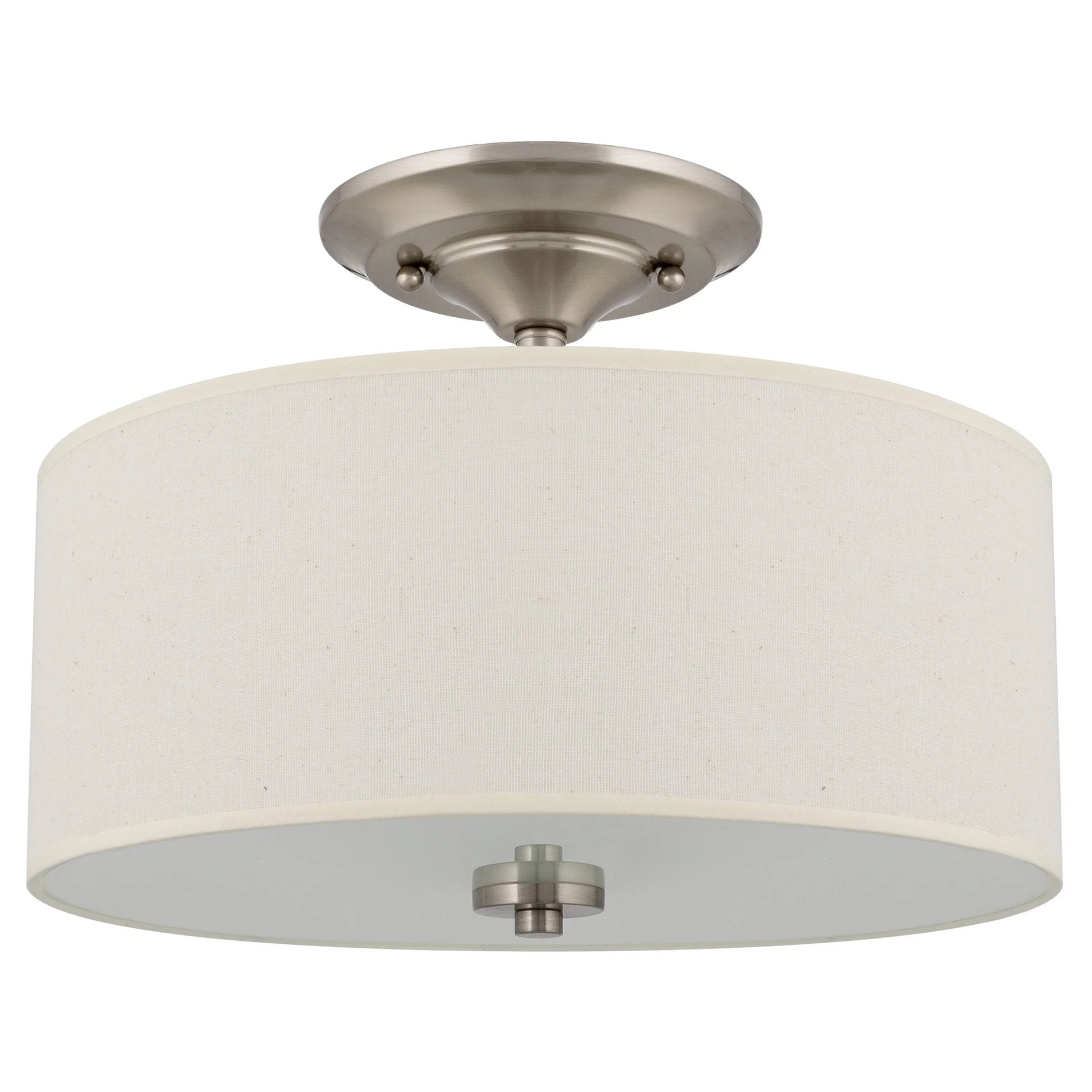 Addison 13 2-Light Semi-Flush Mount Ceiling Light, Brushed Nickel Finish